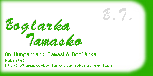 boglarka tamasko business card